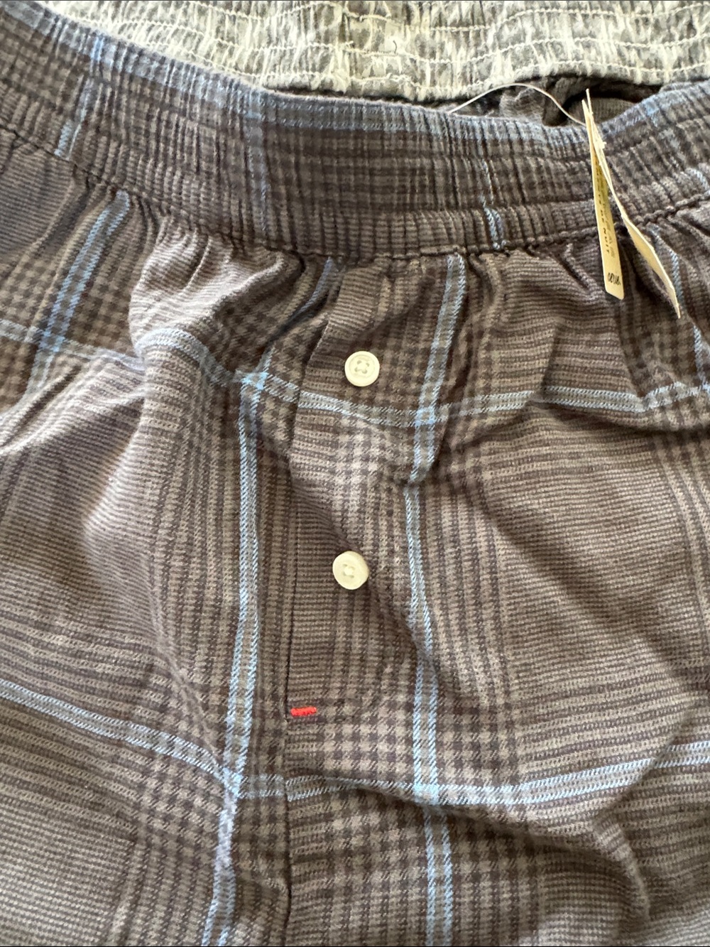 Aerie Gray Plaid Lounge Pants with Blue Windowpane - Picture 2 of 10